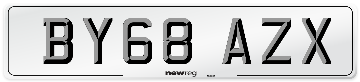 BY68 AZX Number Plate from New Reg